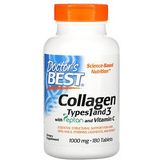 Doctor's Best Collagen -  Коллаген типа 1 и 3 с Peptan и витамином C, 1000 мг