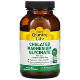 Country Life Chelated Magnesium Glycinate - Хелатный Глицинат Магния, 400 мг