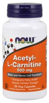 NOW Foods Acetyl L-Carnitine 500мг