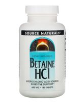 Source Naturals Betaine HCL - Бетаина гидрохлорид, 650 мг