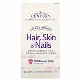 21st CENTURY Hair, Skin & Nails Extra Strength - добавка для волос, кожи и ногтей, повышенная сила действия