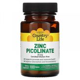 Country Life Zinc Picolinate 25 mg - Пиколинат цинка