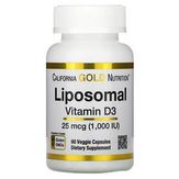 California Gold Nutrition Liposomal Vitamin D3 - Липосомальный витамин D3, 25 мкг (1000 МЕ)