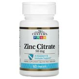 21st CENTURY Zinc Citrate - Цитрат цинка, 50 мг