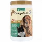 NaturVet Omega-Gold с жиром лосося, добавка для собак и котов, улучшение состояния кожи и шерсти