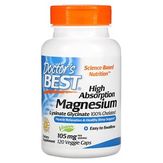 Doctor's Best Magnesium - Легкоусвояемый магний, на 100% в хелатной форме, лизинат и глицинат, 52.5 мг