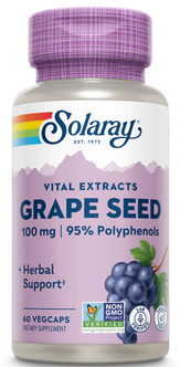 Solaray Products Guaranteed Potency Grape Seed Extract (Виноградные косточки) 100 мг