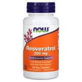 NOW Foods Resveratrol -  Ресвератрол, 200 мг
