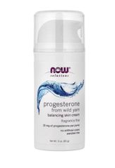 NOW Foods Прогестерон из дикого ямса, балансирующий крем для кожи, без отдушки