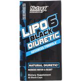 Nutrex Research LIPO-6 Black Diuretic, мочегонное средство 80 черных капсул