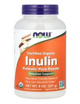 NOW Foods Inulin Prebiotic - Сертифицированный органический инулин, пребиотик в чистом порошке