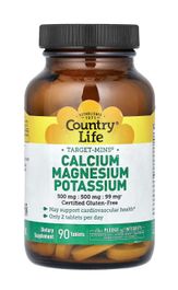 Country Life Target-Mins Calcium Magnesium Potassium - Кальций, Магний, Калий