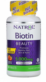 Natrol Biotin 5000 mcg Fast Dissolve