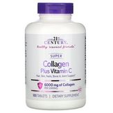 21st CENTURY Collagen Plus Vitamin C - Суперколлаген с витамином C, 6000 мг